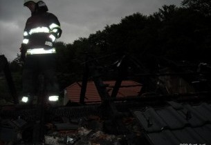 Požar hiše Ropoča