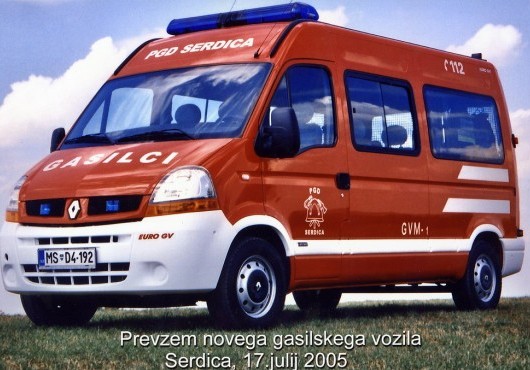 Prevzem novega gasilskega vozila GVM-1 PGD Serdica - julij 2005